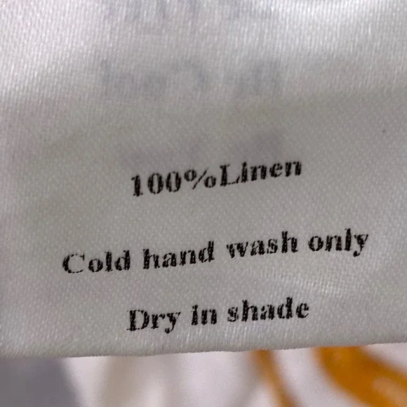 VRG GRL Womens White 100% Linen Floral Embroidered Midi Skirt with Pockets Sz 14 - Picture 8 of 10